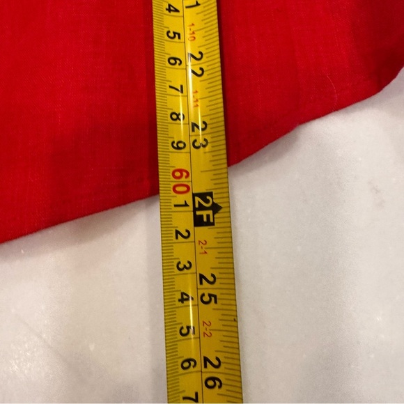 VIVID LINEN Women’s Red button Down Shirt Long Sleeves Size Large - Picture 6 of 8